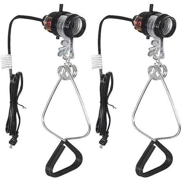 Ipower Simple Deluxe 2-PACK 18/2-Gauge Brooder and Heat Clamp Lamp, UL Listed, 2PK HIWKLTCLAMPSOCKETX2 - main